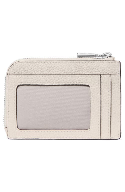 Kate Spade New York Mini Pebble Leather Zip Card Case In Neutral