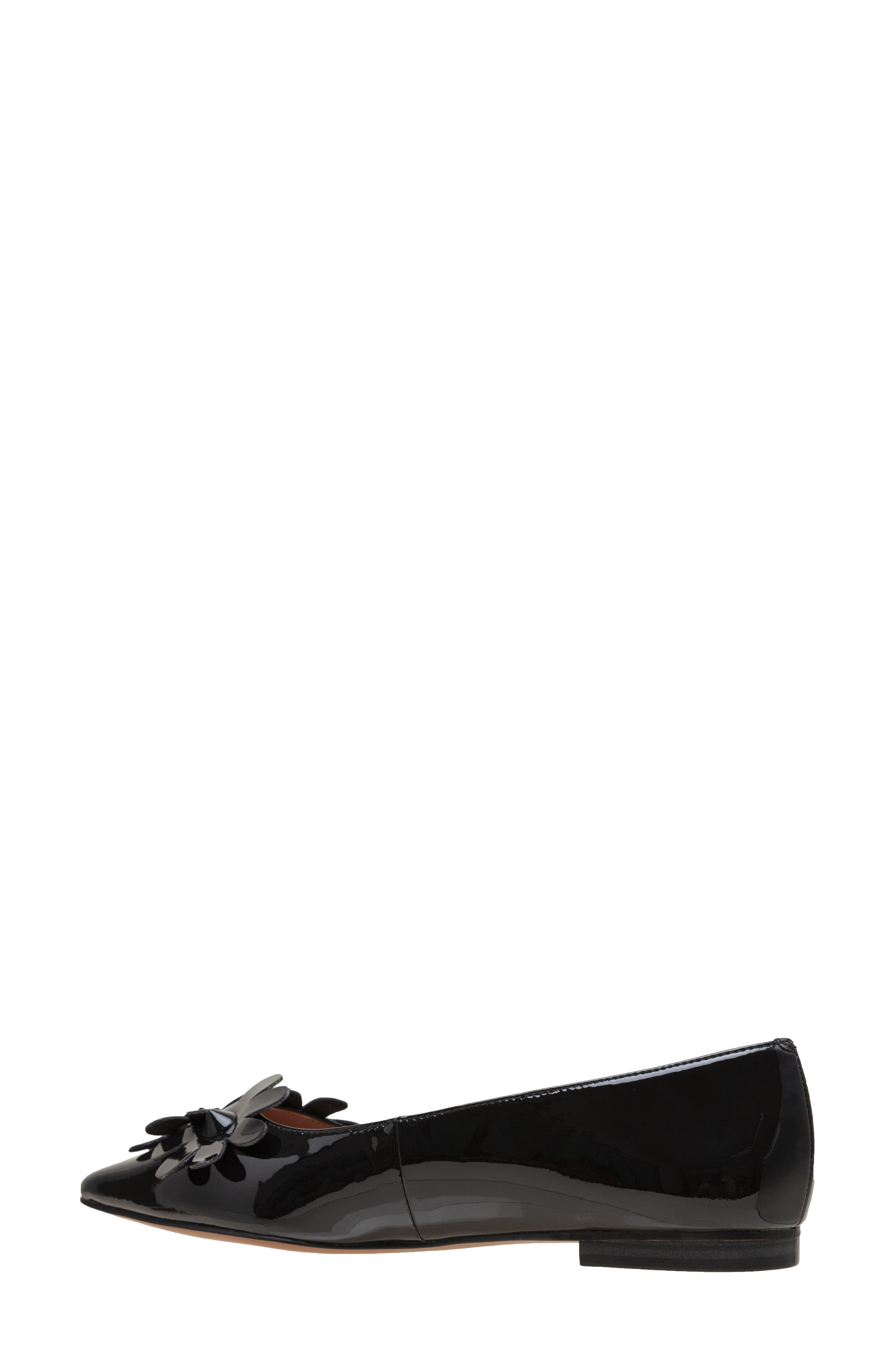 Linea Paolo Narcisus Pointed Toe Flat, Alternate, color, Black Patent