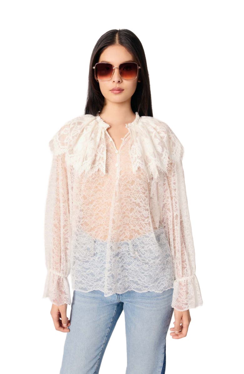 maje Lace top, Main, color, 