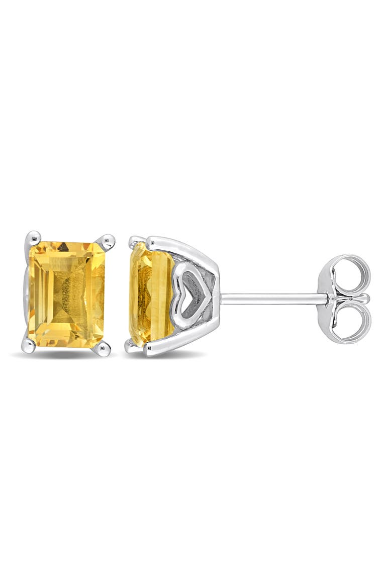 Citrine Stud Earrings, Main, color, YELLOW