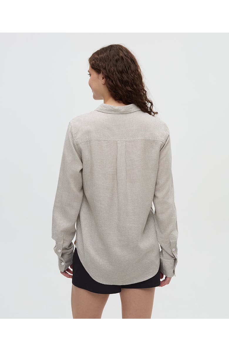 tentree Sloan Shirt, Alternate, color, Clay/Railroad Stripe