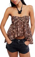 Free People Malia Floral Paisley Babydoll Top