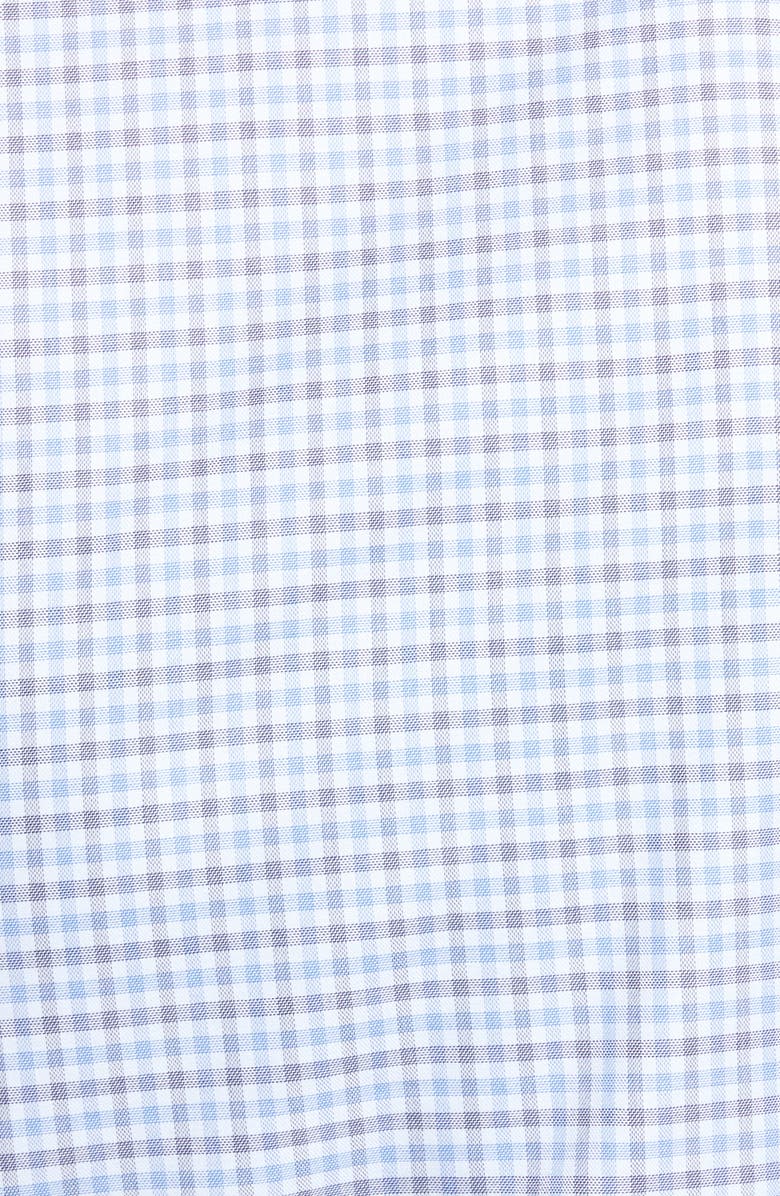 Nordstrom Trim Fit Check Non-Iron Dress Shirt, Alternate, color, 