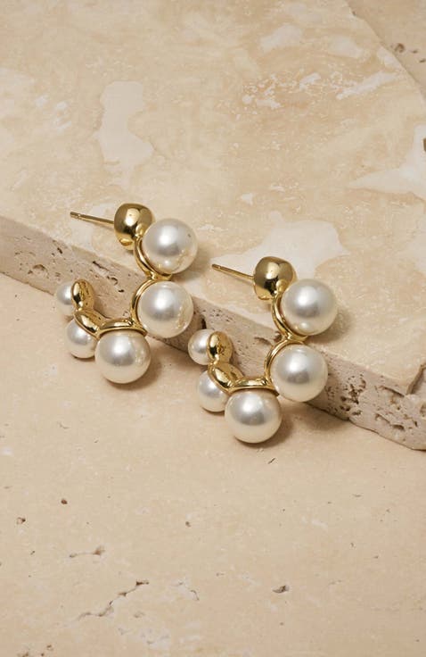 Cassandra Pearl Hoops