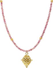 Seven Saints Aquarius Zodiac Gemstone Choker Necklace