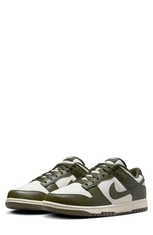 Nike Dunk Low Retro Casual Shoes Size 14.0 Leather In Pale Ivory/cargo Khaki