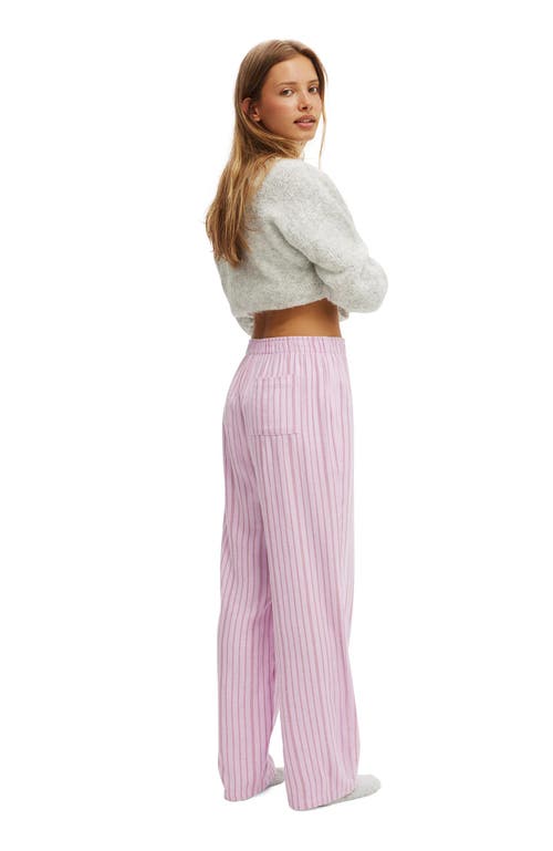 Cotton On Body Flannel Wide Leg Pant In Pink