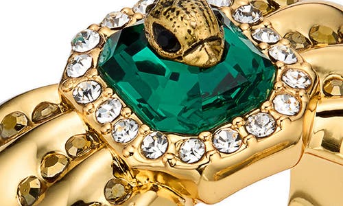 Kurt Geiger London Bow Crystal Cocktail Ring In Multi
