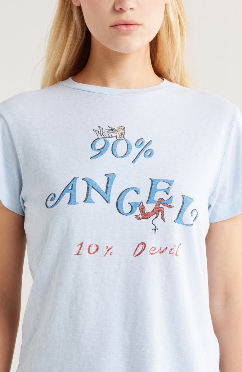Re/Done Angel Devil Cotton Graphic T-Shirt, Alternate, color, 