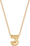 Brook and York Mini Pippa Bubble Initial Pendant Necklace