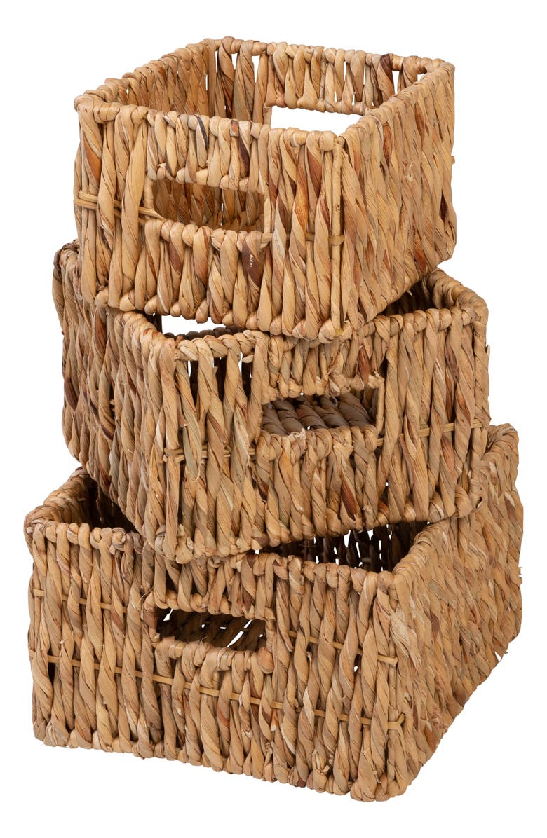 HONEY-CAN-DO Three Piece Nested Baskets, Alternate, color, 