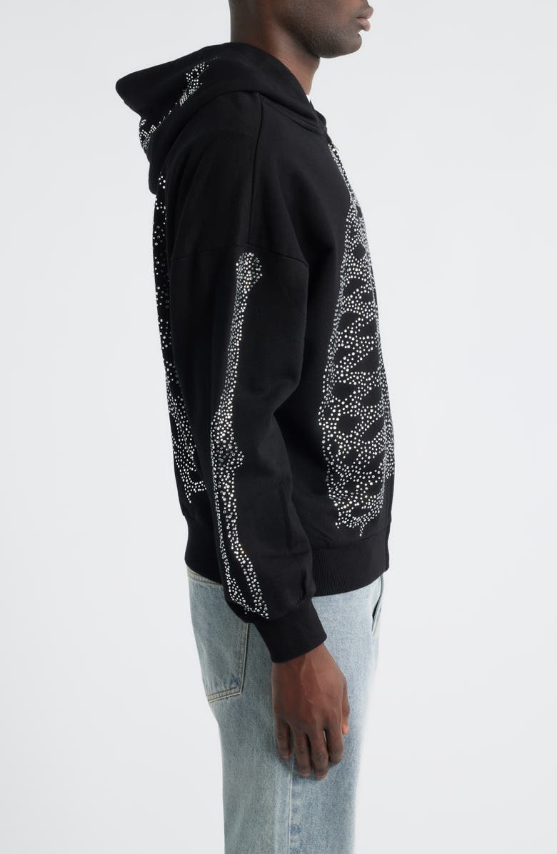 Rolling Loud Bones Zip Hoodie, Alternate, color, Black