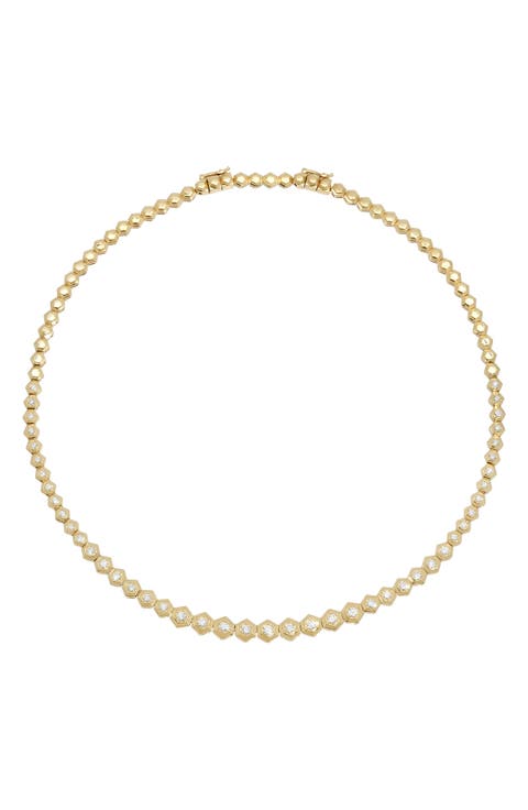 Honeycomb Gold Diamond Choker