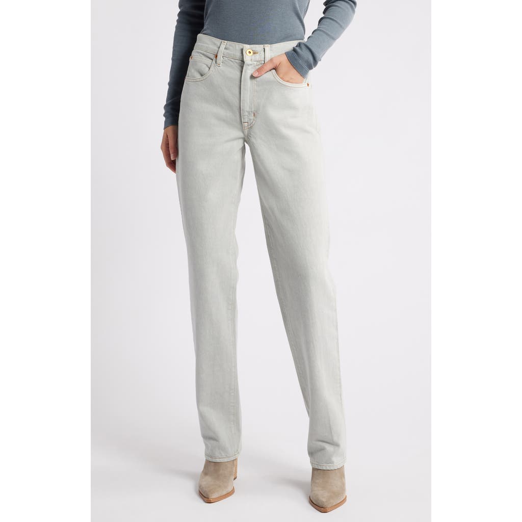 Slvrlake Sophie Rigid Mid-rise Long Straight-leg Jeans In Agate Grey