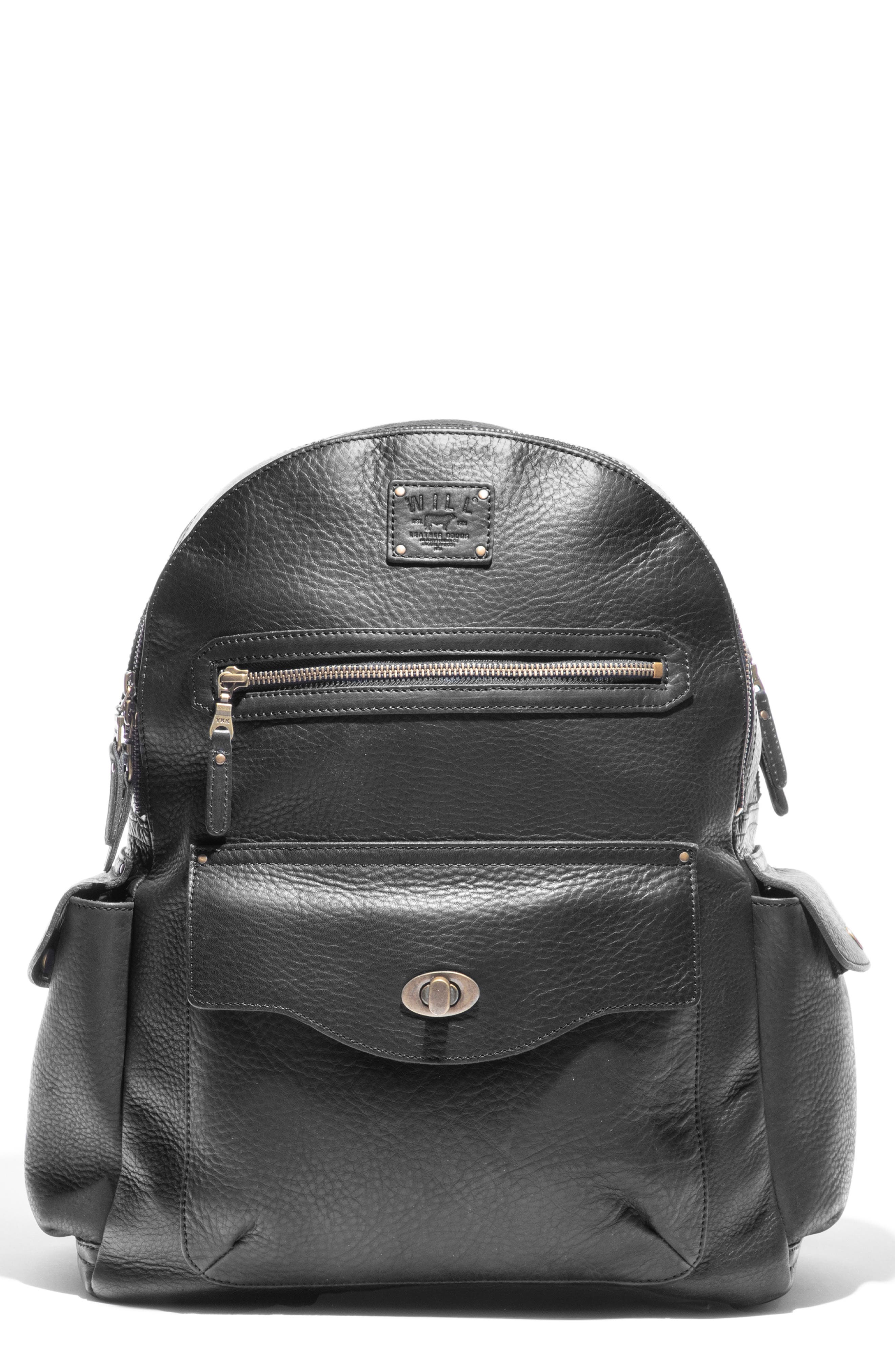 Will Leather Goods Leather Work Backpack, Main, color, 