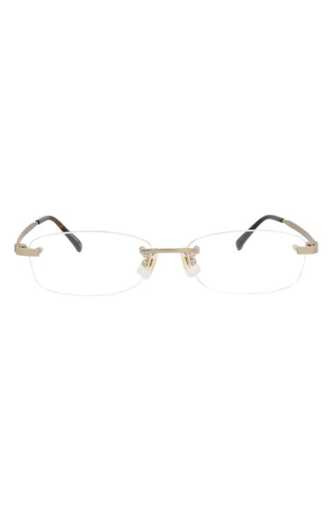 56mm Rimless Rectangular Optical Glasses