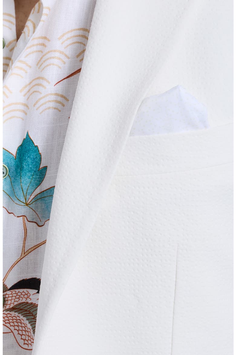 Harston Tailored Fit White Seersucker Sport Coat, Alternate, color, WHITE