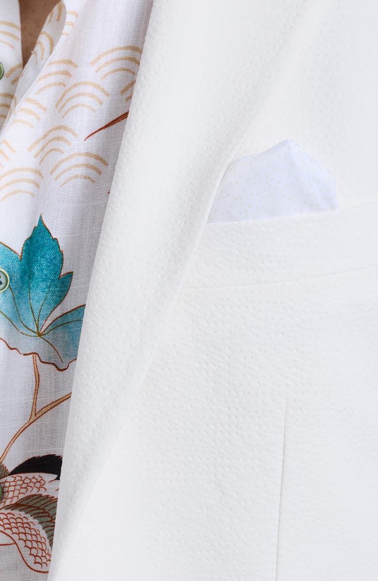 Robert Graham Harston Tailored Fit White Seersucker Sport Coat, Alternate, color, 