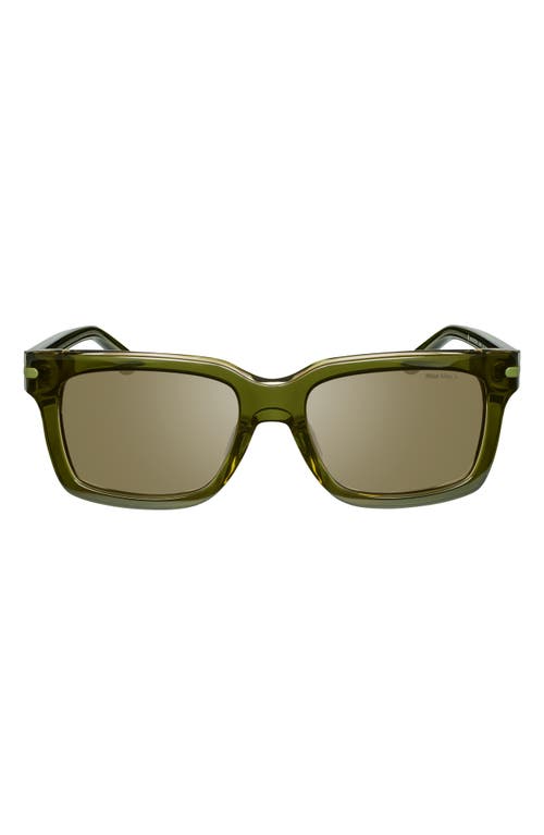 Nike Crescent I 54mm Rectangular Sunglasses In Green