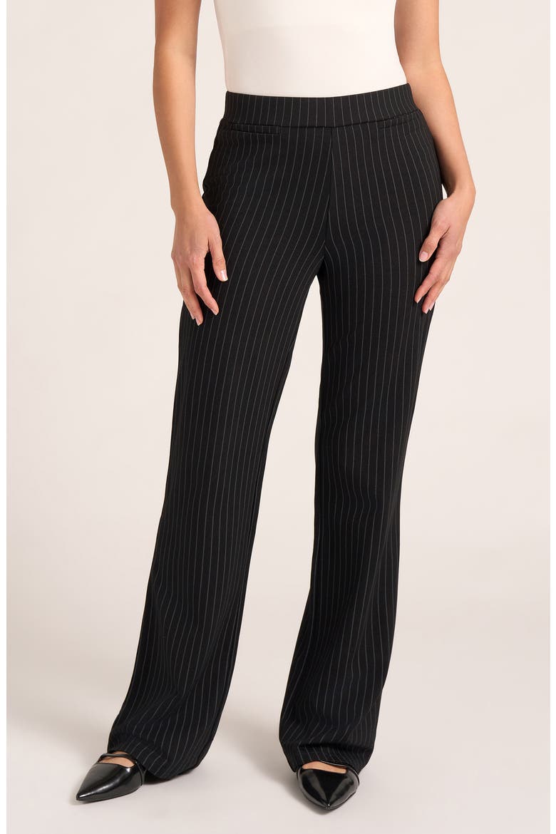 Wide Leg Ponte Pants, Main, color, BLACK