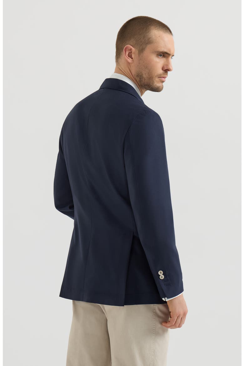 Cashmere Batavia deconstructed blazer with patch pockets, Alternate, color, Blue