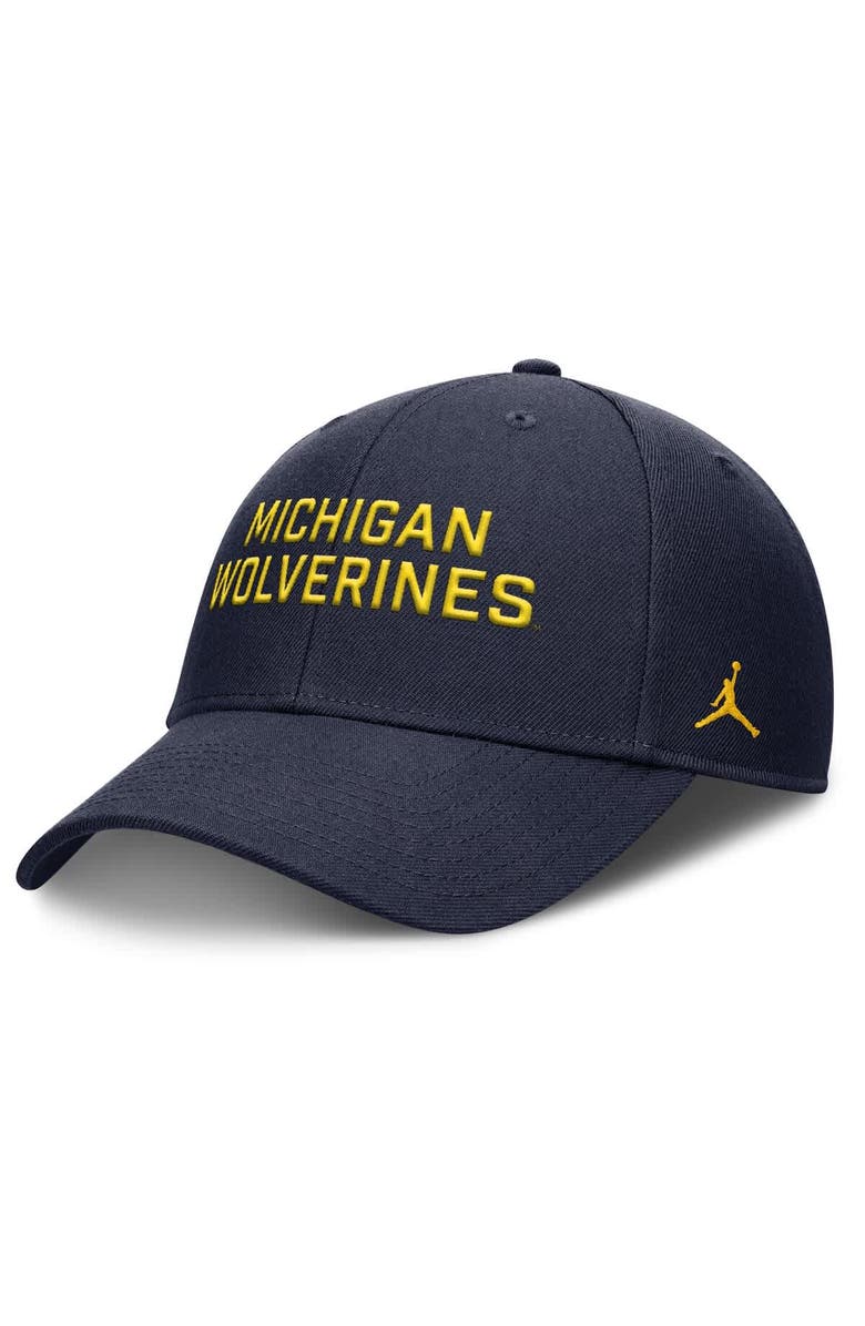 Nike Men's Nike Navy Michigan Wolverines Rise Practice Adjustable Hat, Main, color, Navy
