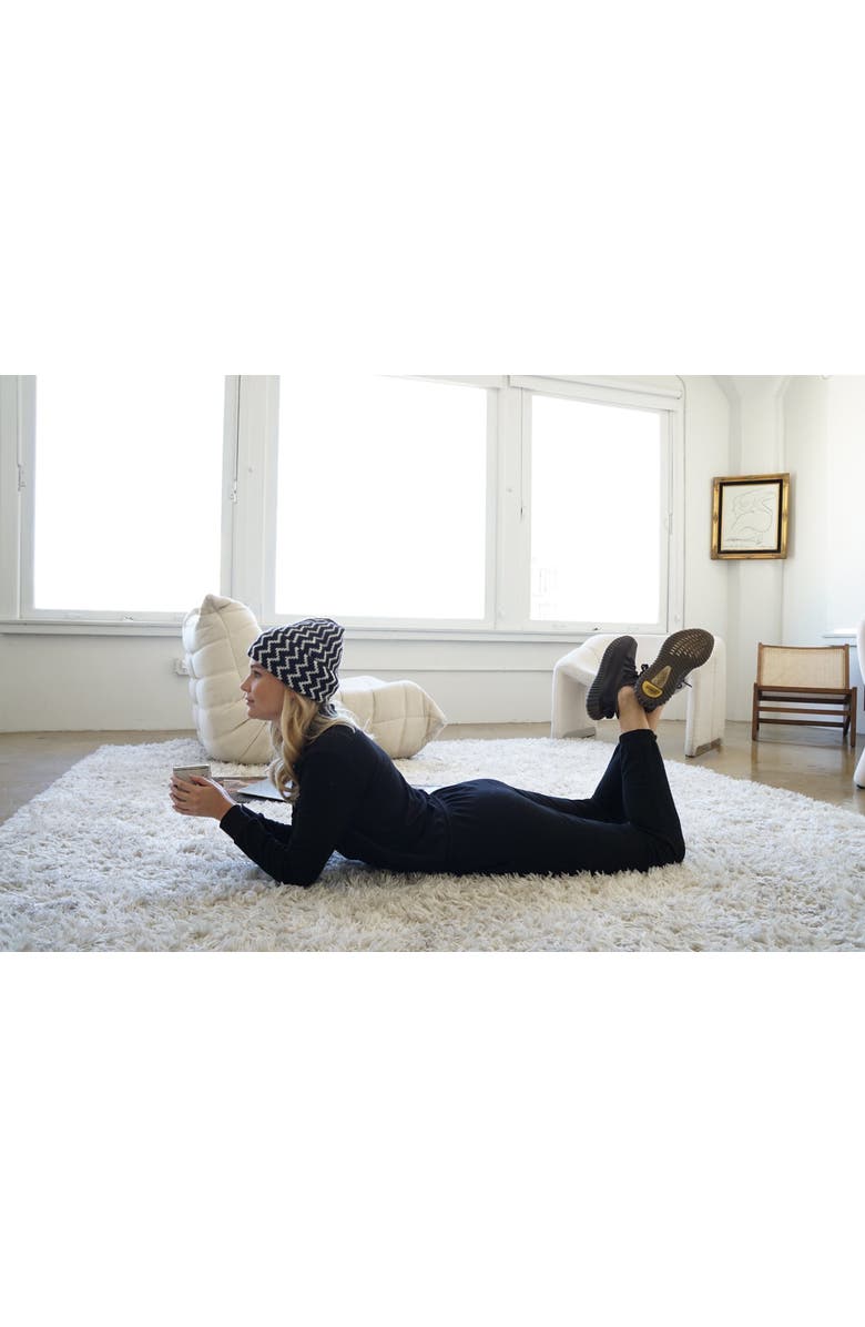 Lezat Ava Half Zip Modal Jumpsuit, Alternate, color, Black