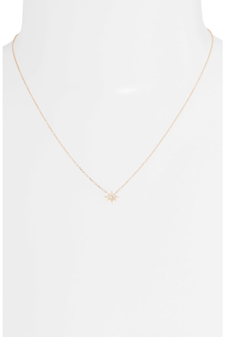 Diamond Starburst Pendant Necklace, Alternate, color, WHITE GOLD