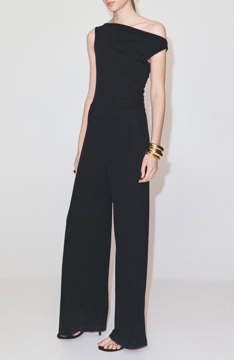 Draped Asymmetrical Jumpsuit