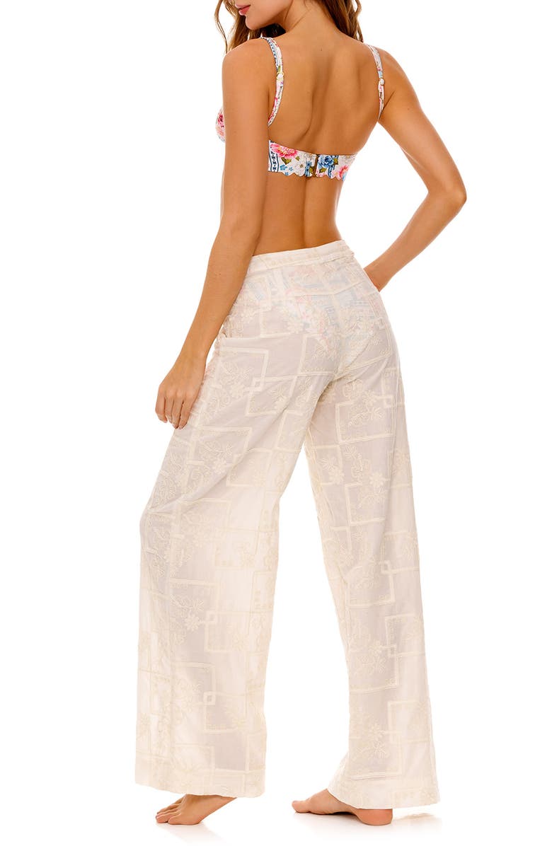 Agua Bendita Caroline Meraki Cotton Cover-Up Pants, Alternate, color,