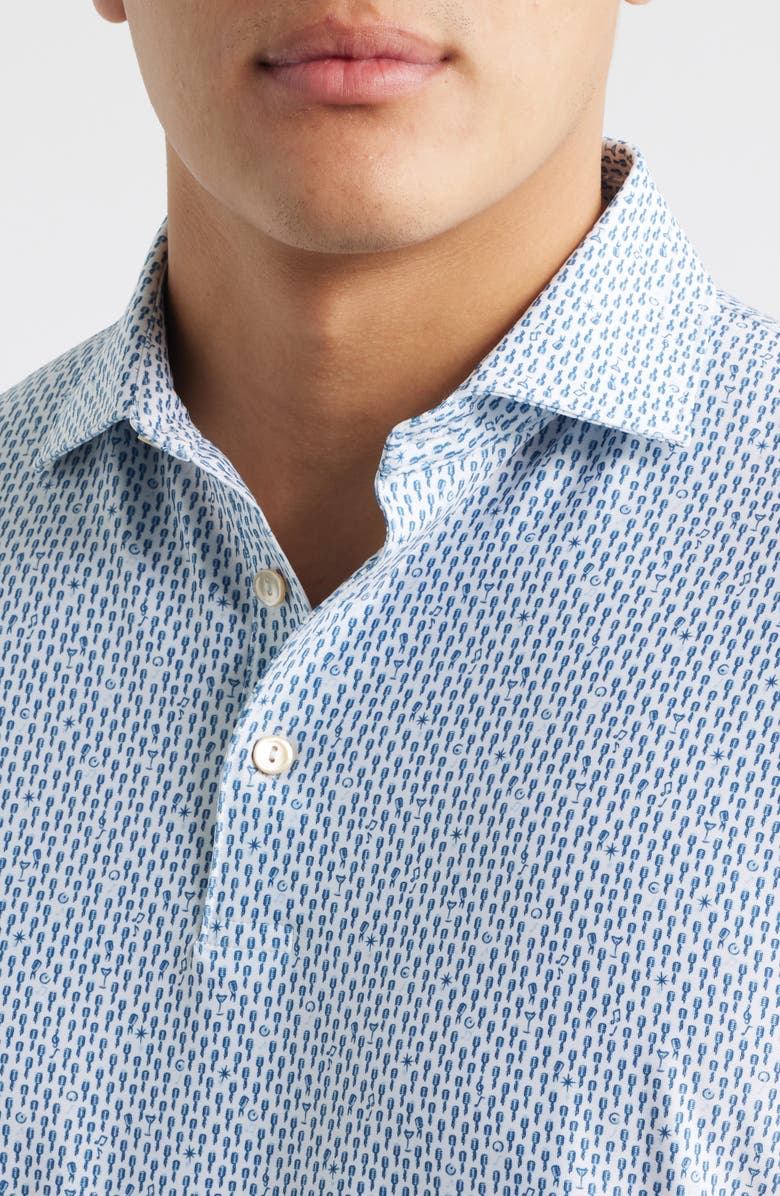 Peter Millar Casino Night Performance Jersey Polo, Alternate, color, White