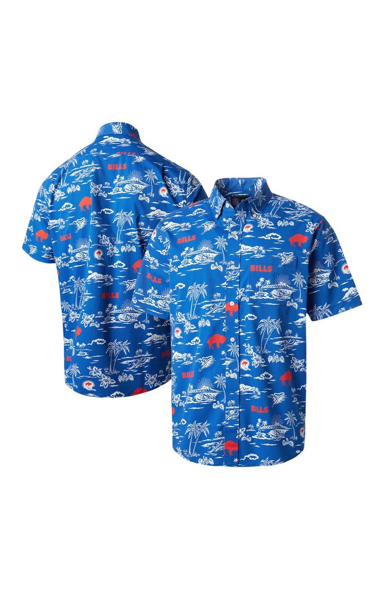 Reyn Spooner Men's Reyn Spooner Royal Buffalo Bills Throwback Kekai Print Button-Up Shirt, Alternate, color,
