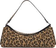 BCBG Leopard Print Baguette Shoulder Bag