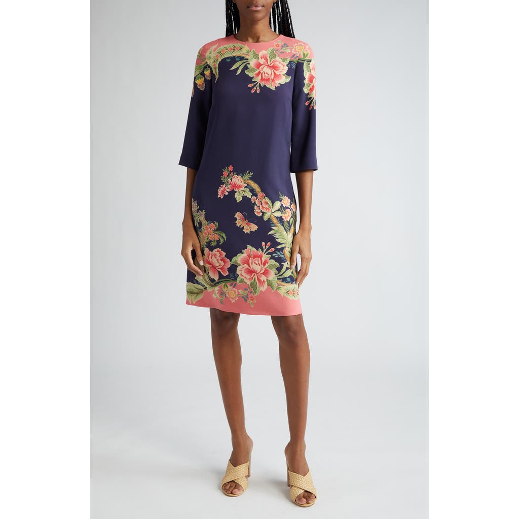 Etro Floral Border Shift Dress