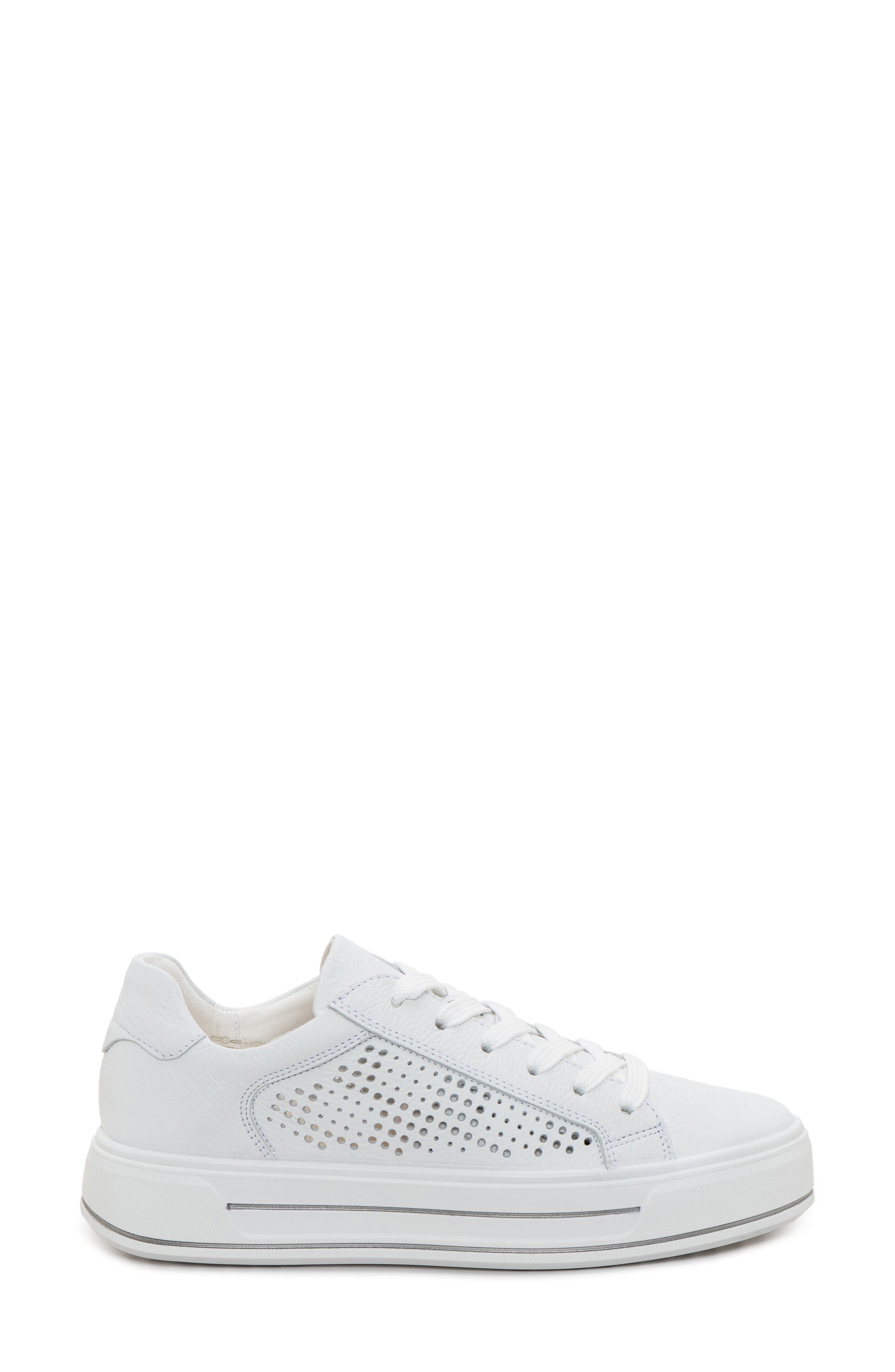 ara Carol Perforated Sneaker, Alternate, color, White