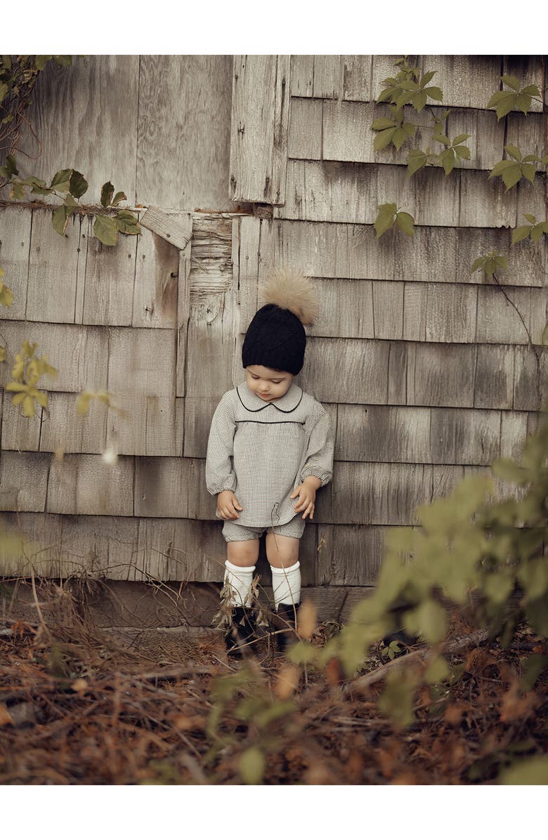 Manière Check Peter Pan Collar Top 
Shorts Set, Alternate, color, 