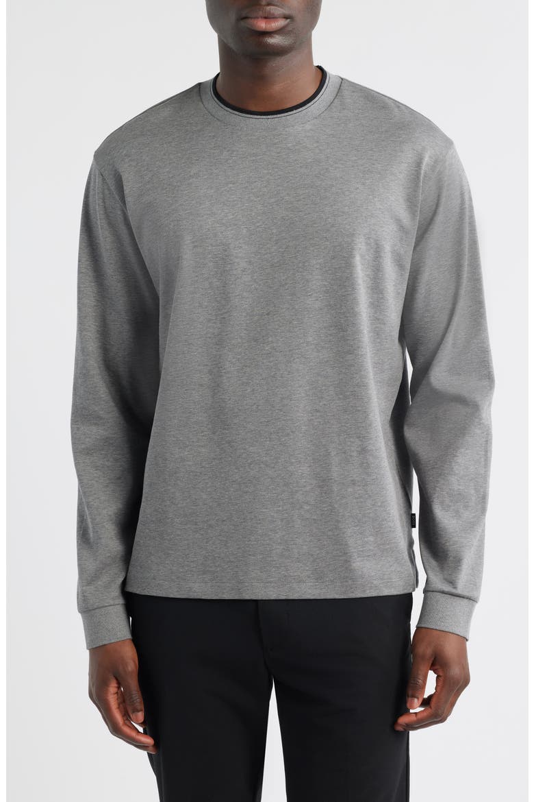 Talley Cotton Crewneck Top, Main, color, MEDIUM GREY