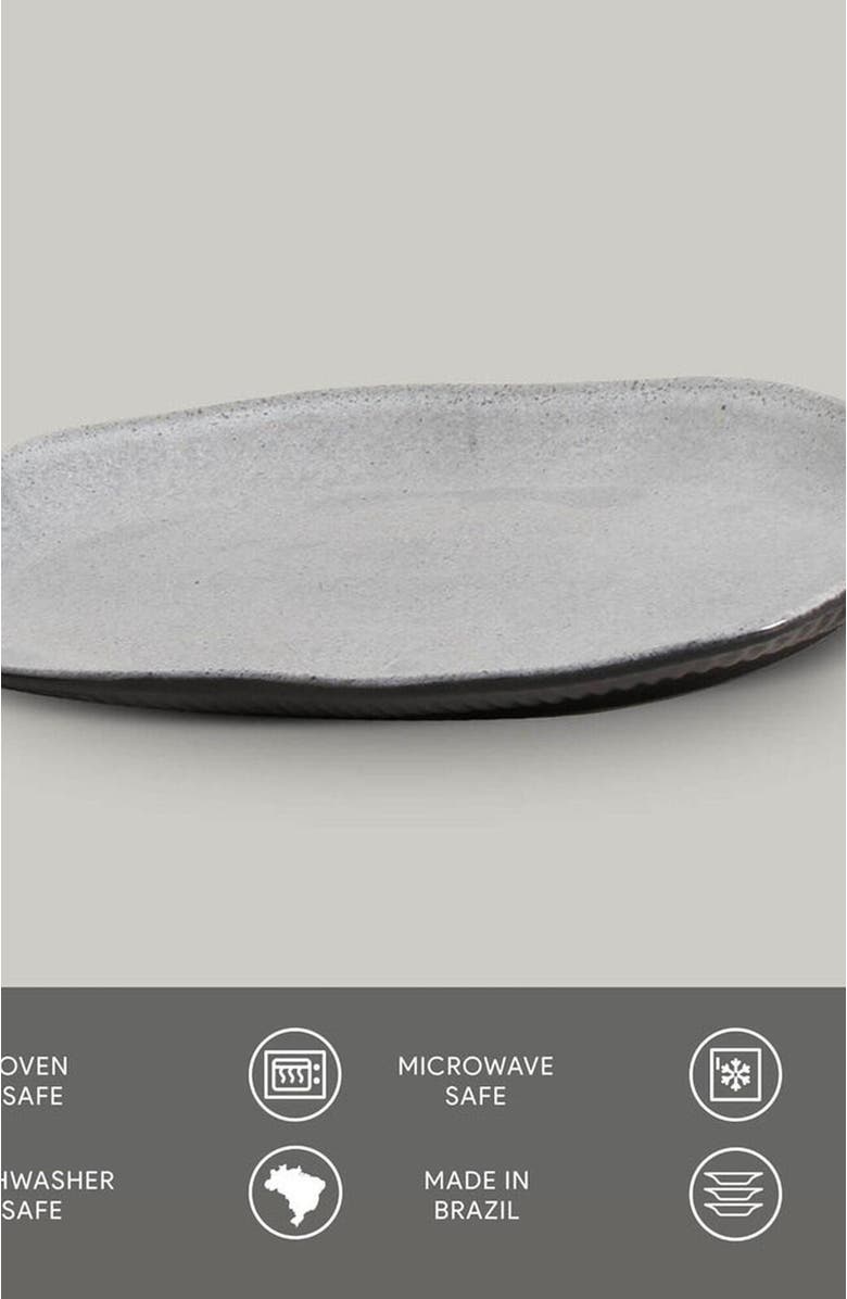 Porto Brasil Shallow Bio Oval Platter Medium Set of 4, Alternate, color, Dust