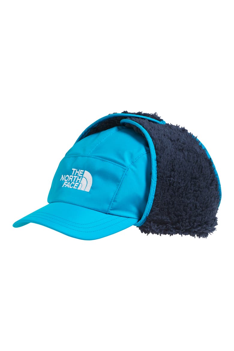 Kids' Shasta Trapper Cap, Alternate, color, MERIDIAN BLUE/ SUMMIT NAVY