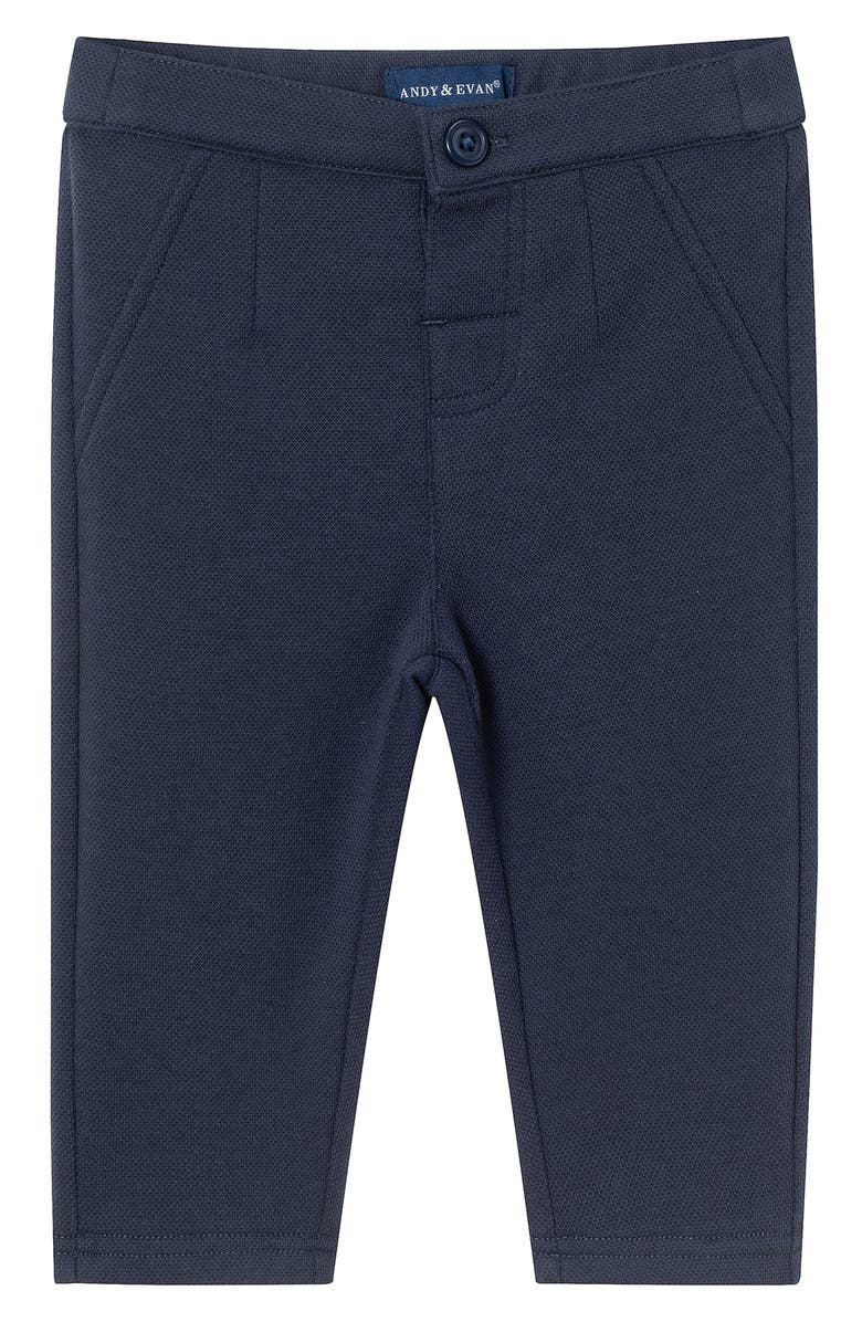 Andy & Evan Stripe Rugby Shirt & Pants Set, Alternate, color, 