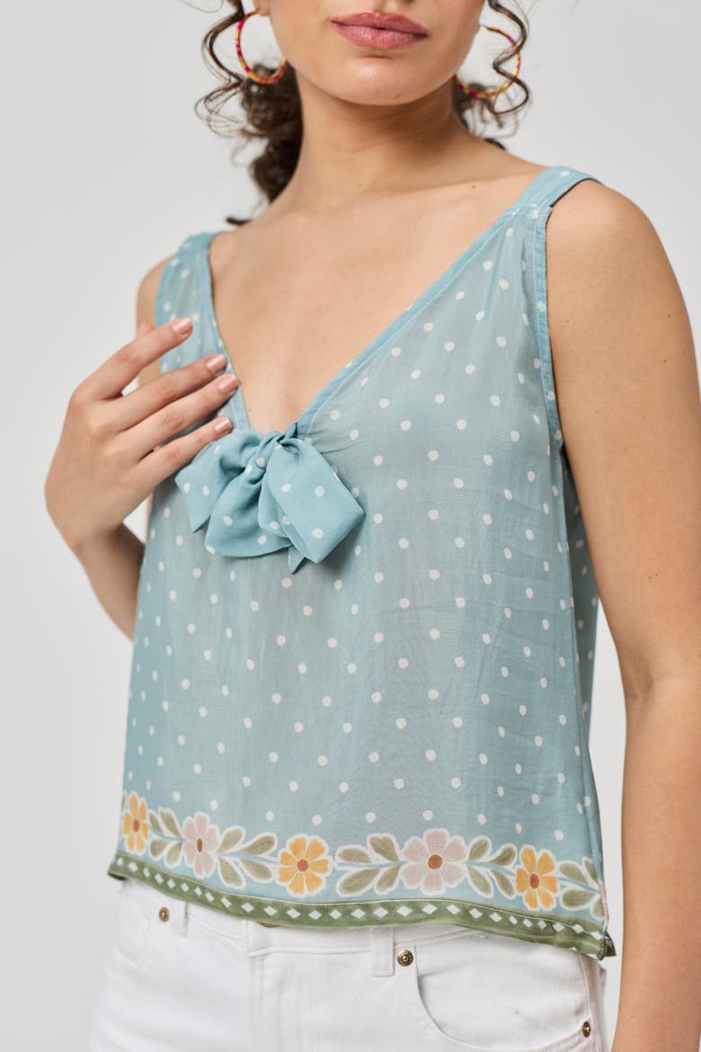 Bow Tie Cami Top, Alternate, color, Blue