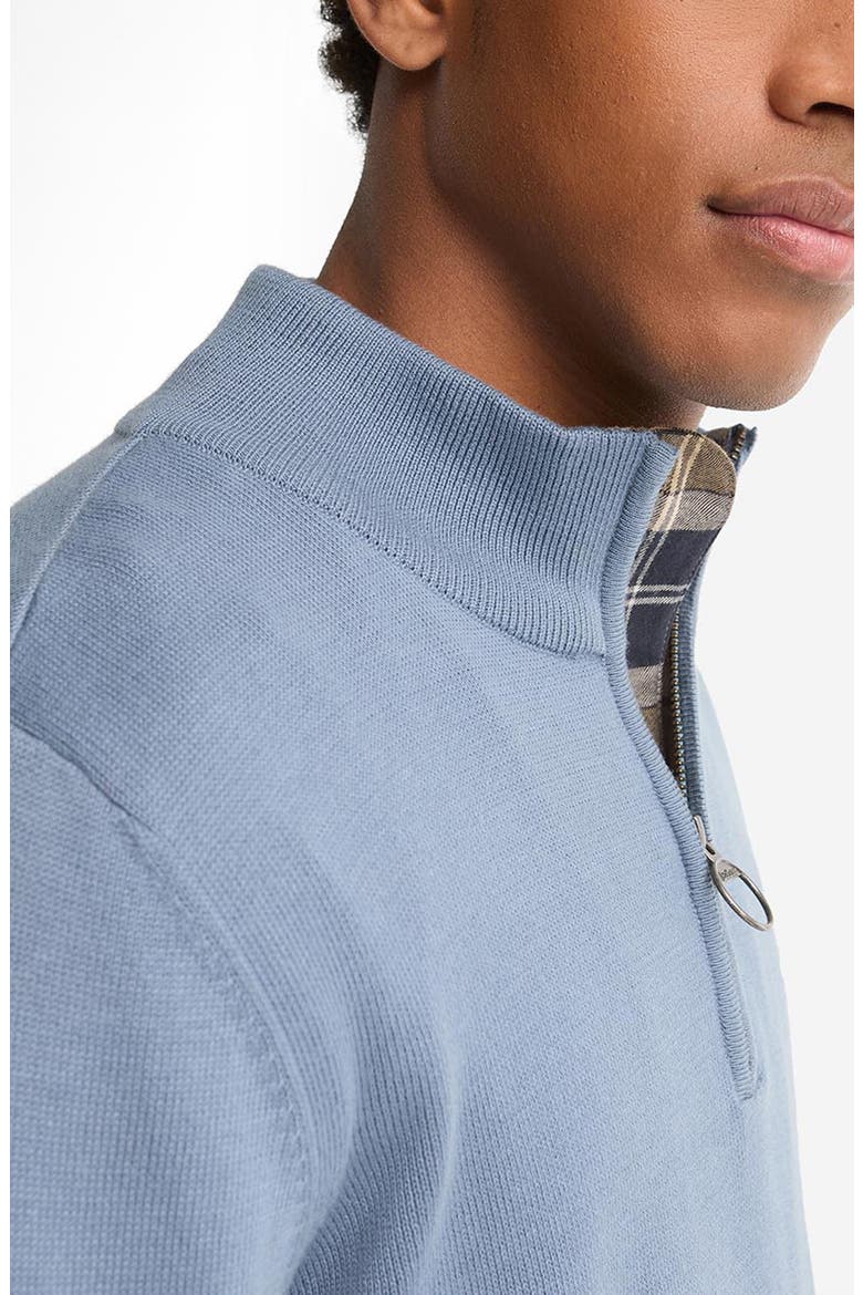 Cotton Half Zip Sweater, Alternate, color, TARN BLUE