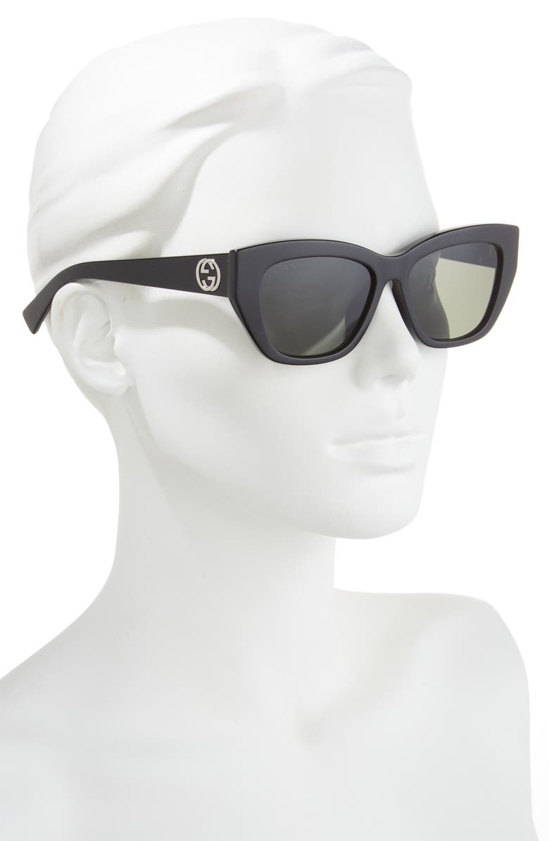Gucci 55mm Low Bridge Sunglasses, Alternate, color, 