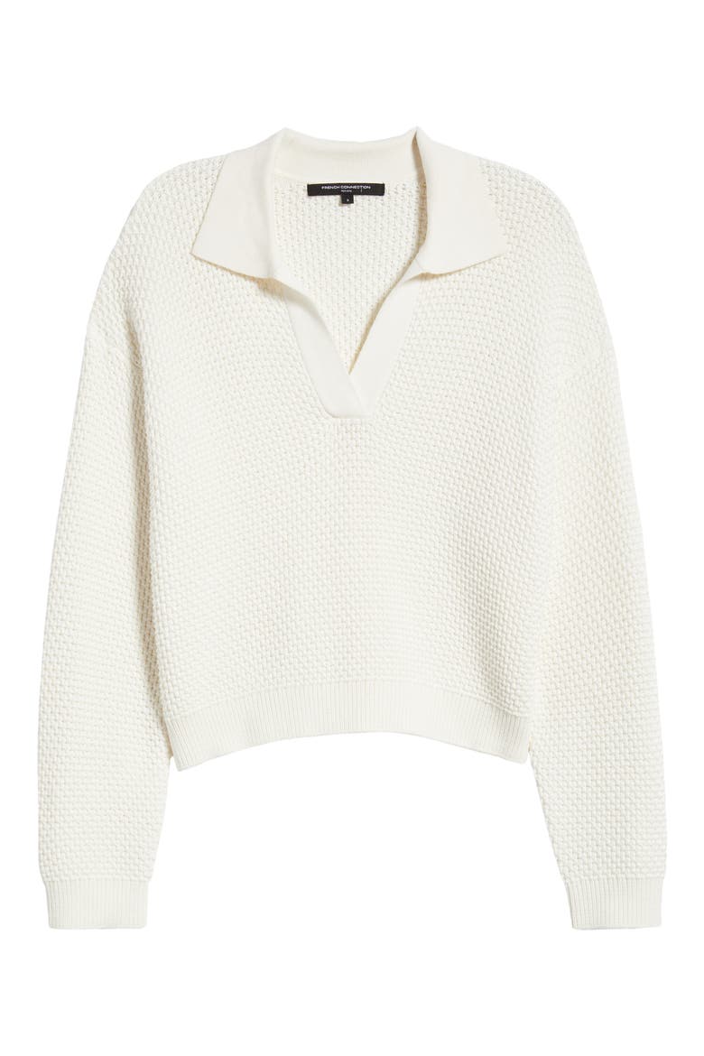 Remy Johnny Collar Sweater, Alternate, color, WHITE/ SUMMER ROUGE