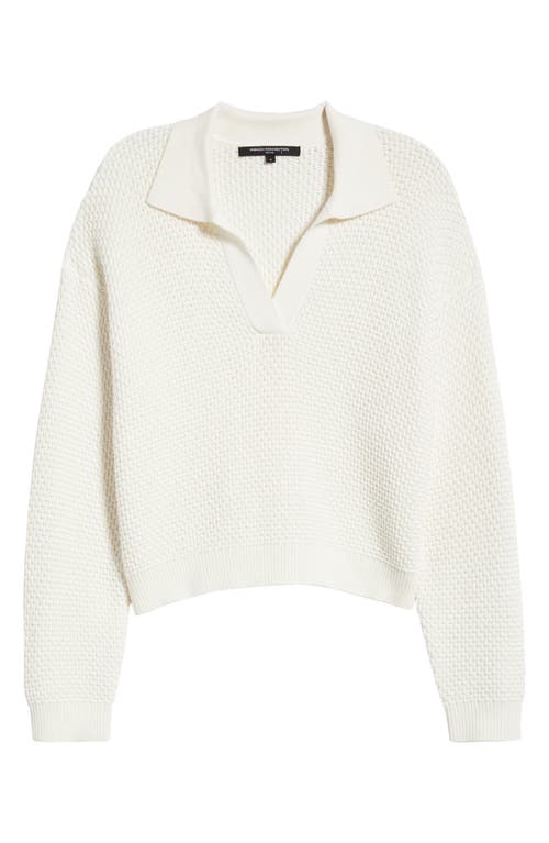 French Connection Remy Johnny Collar Sweater In White