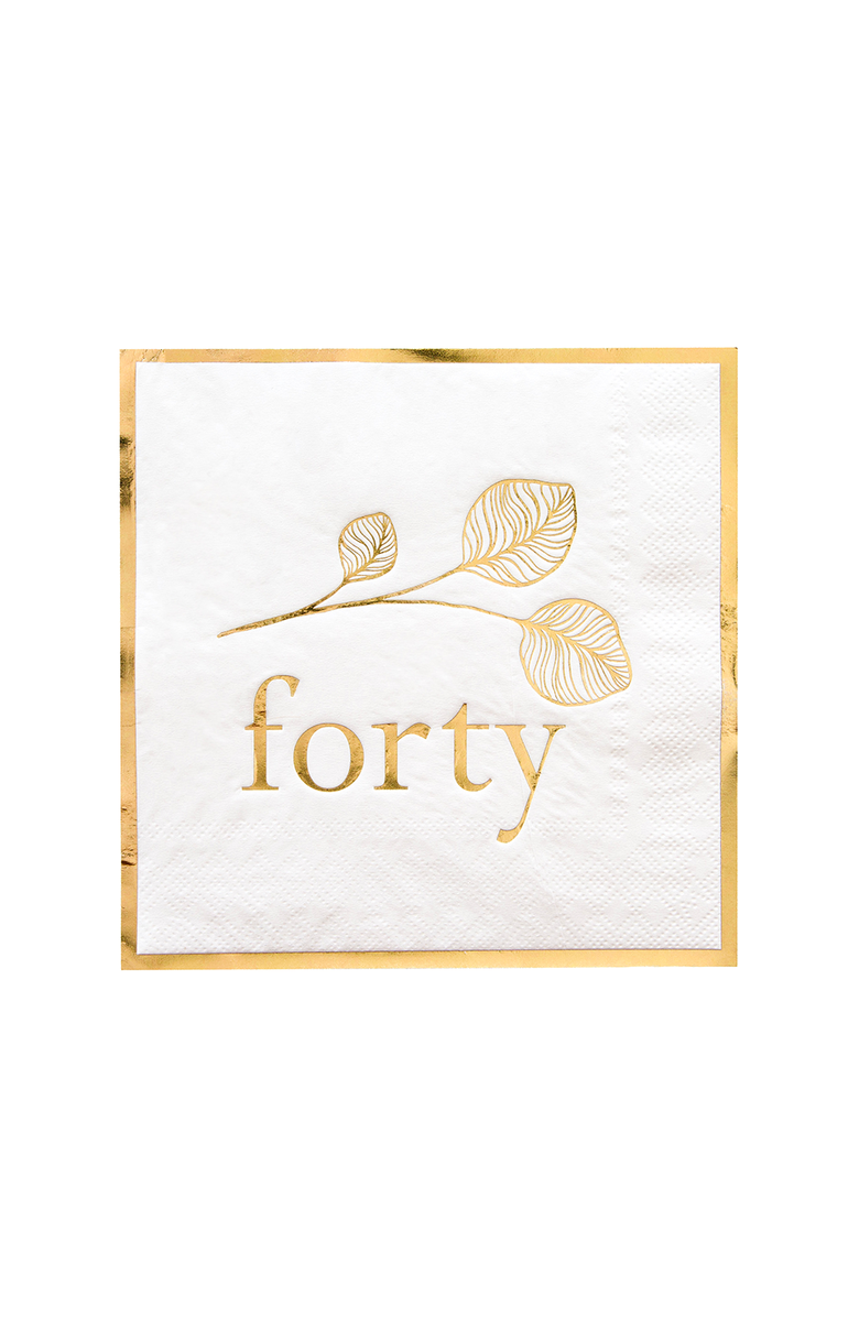Jollity & Co 40th Birthday or Anniversary Large Napkins, Main, color, Assorted Pre-Pack