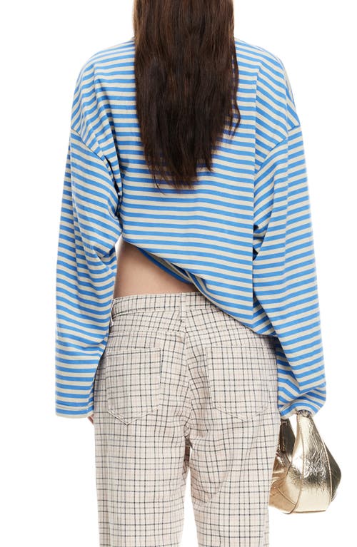 Lioness Bloom Stripe Top In Blue
