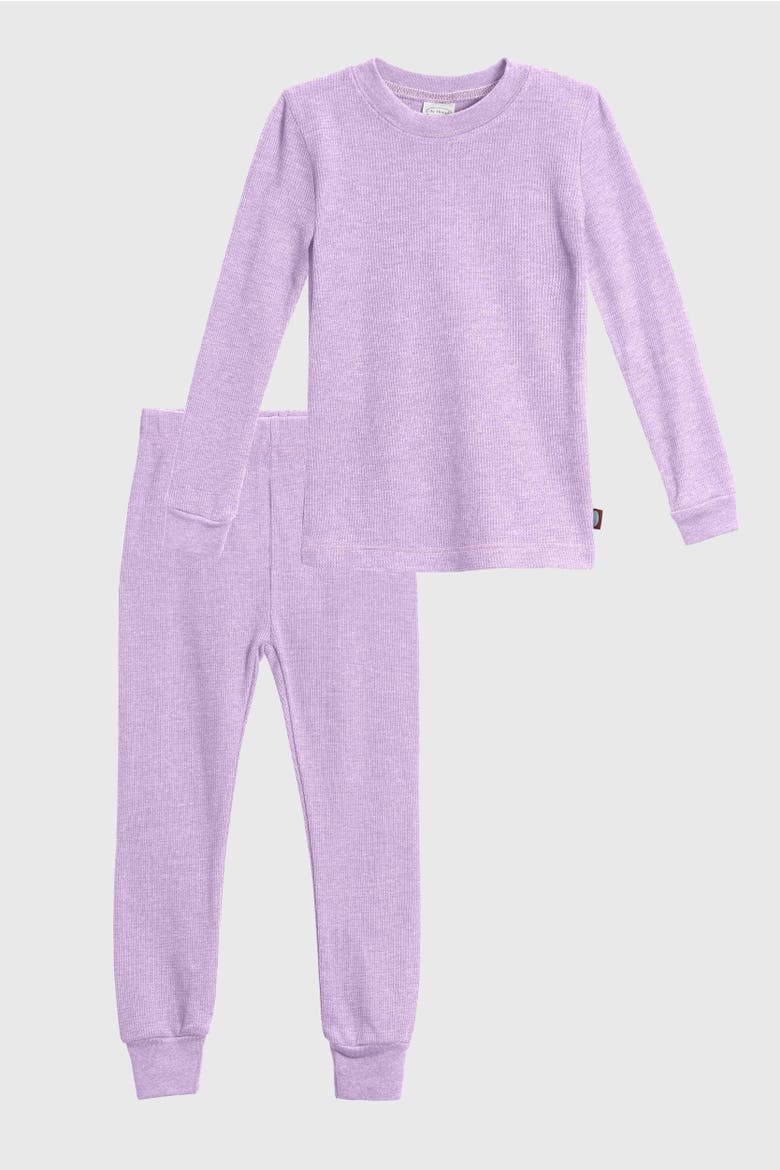 Baby Girls Soft & Cozy Thermal Long Johns 2-Piece Set, Alternate, color, Lavender