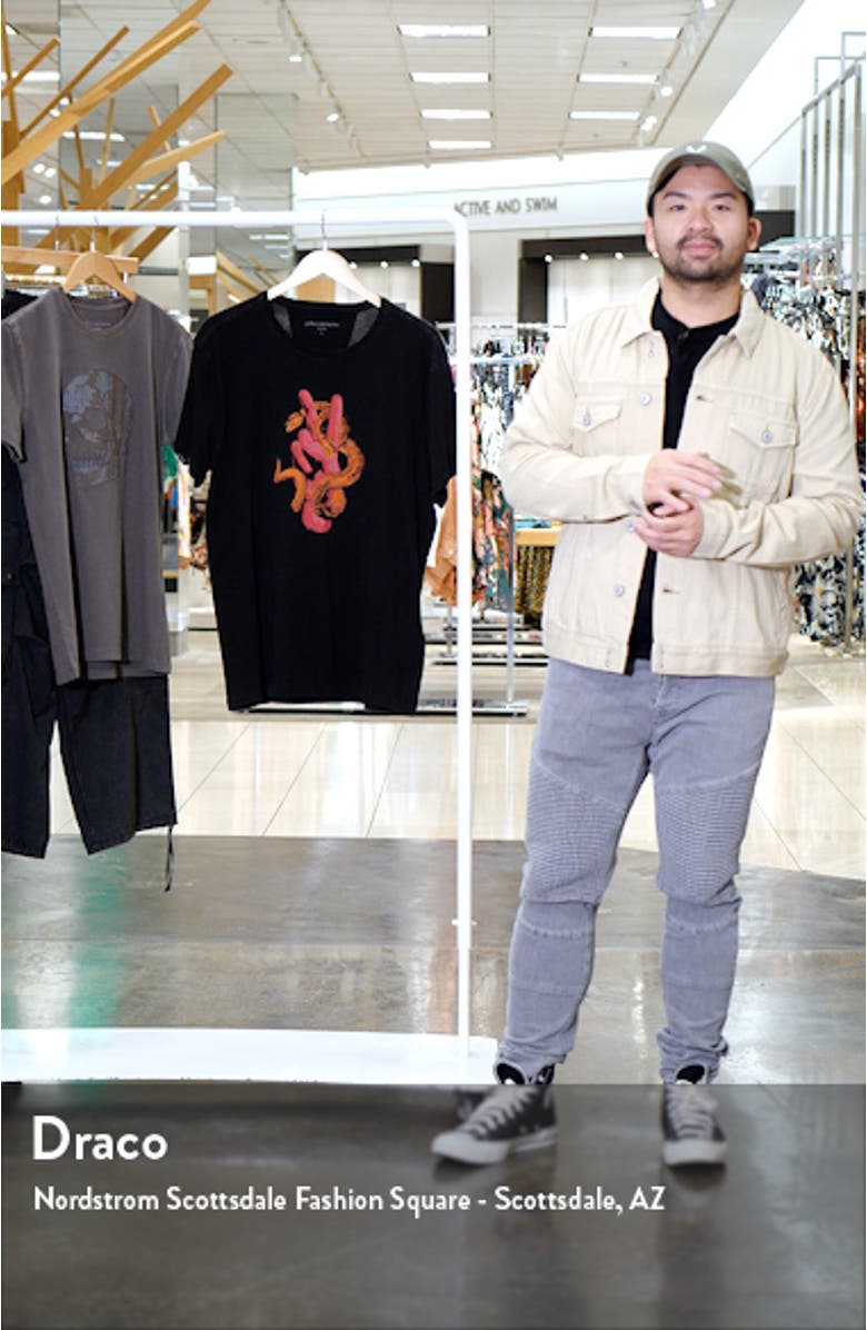 Peace Snake Cotton Graphic T-Shirt, sales video thumbnail