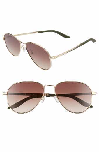 Nike Ascendant 57mm Tinted Aviator Sunglasses